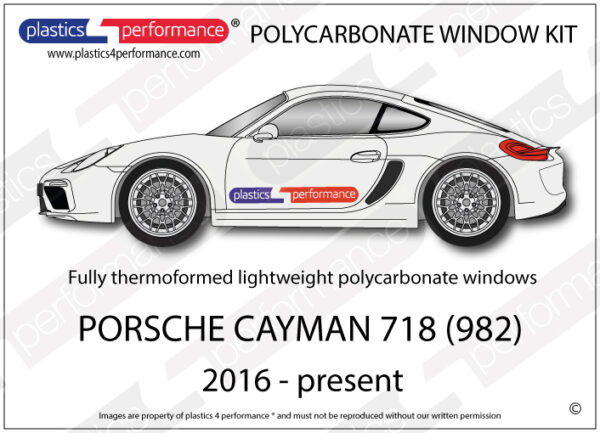 Polykarbonaattilasisarja Cayman 718