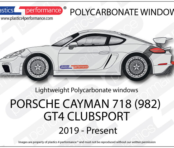 Polykarbonaattilasisarja Cayman 718 GT4 Club Sport