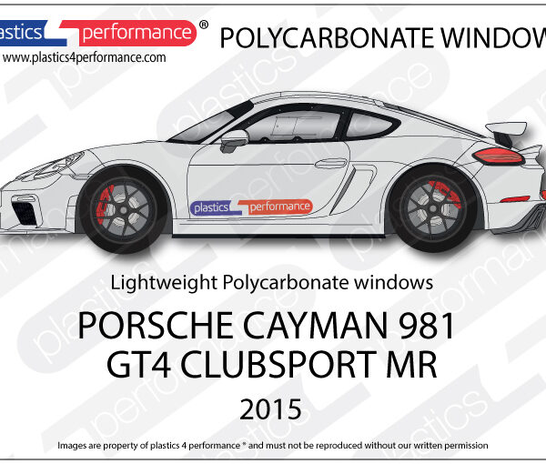 Polykarbonaattilasisarja Cayman 981 GT4 Club Sport
